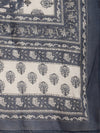 Blue Printed Thread Work Pure Cotton Empire A-Line Kurta with Trousers & Dupatta