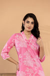 Pink Blossom – Pure Cotton Floral Printed Co-Ord Set for Women