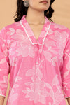 Pink Blossom – Pure Cotton Floral Printed Co-Ord Set for Women