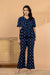 Midnight Ikat – Navy Blue Pure Cotton Printed Co-Ord Set for Women