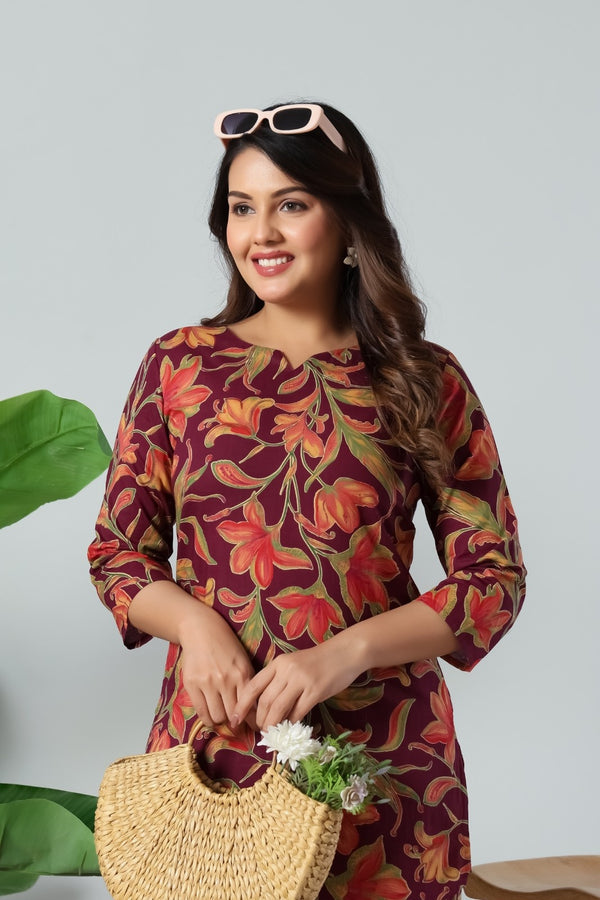 Burgundy Bloom Premium Co-Ord Set