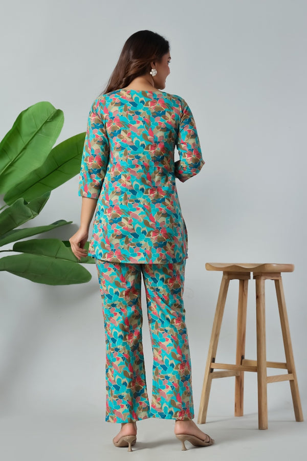 Emerald Blossom Luxe Co-Ord Set