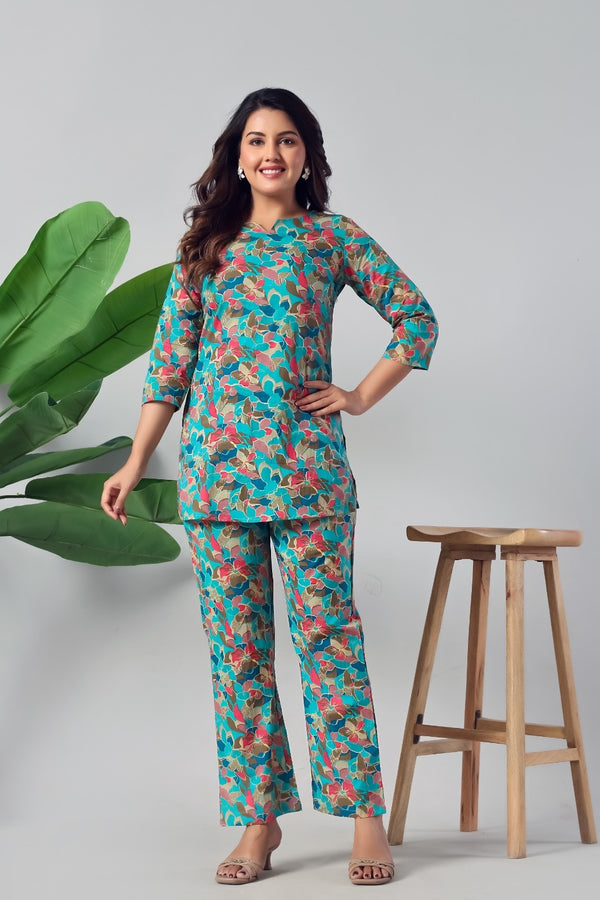 Emerald Blossom Luxe Co-Ord Set