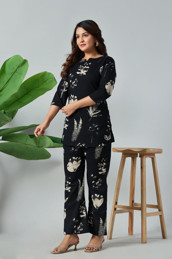 Midnight Ivory Luxe Co-Ord Set