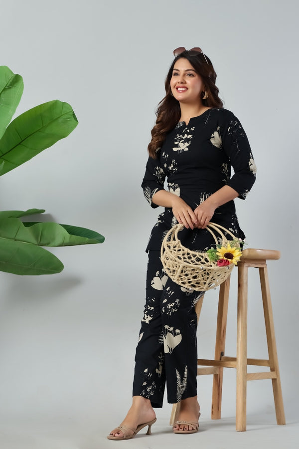 Midnight Ivory Luxe Co-Ord Set