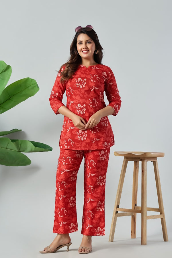 Scarlet Bloom Premium Co-Ord Set