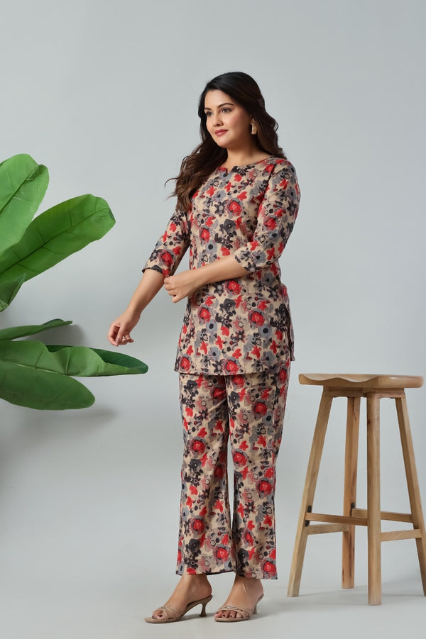 Beige Rosewood Premium Co-Ord Set