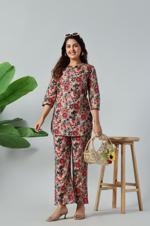 Beige Rosewood Premium Co-Ord Set