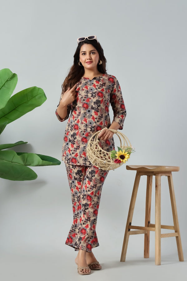 Beige Rosewood Premium Co-Ord Set