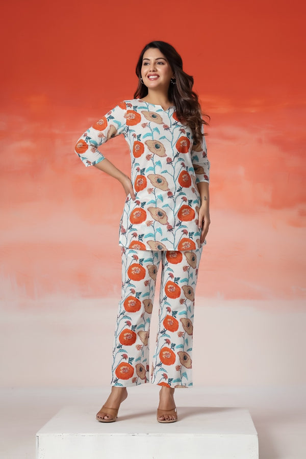 Ivory Poppy Premium Co-Ord Set