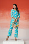 Aqua Bloom Premium Co-Ord Set