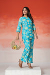 Aqua Bloom Premium Co-Ord Set