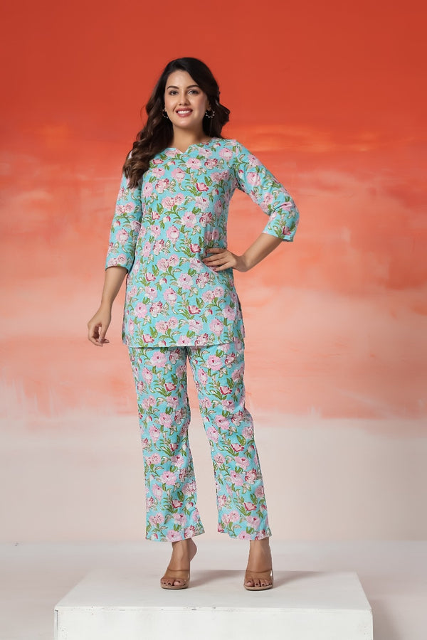 Sky Blossom Premium Co-Ord Set
