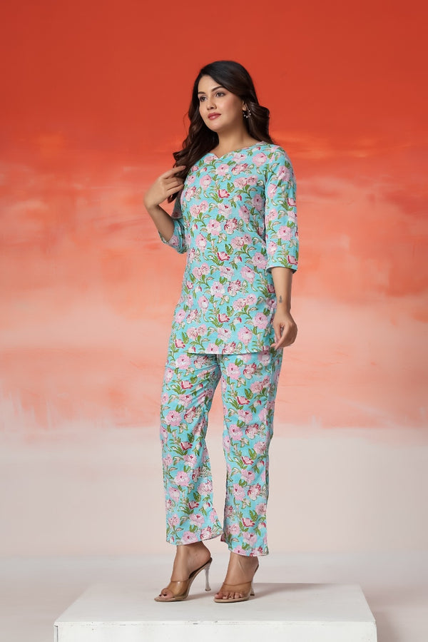 Sky Blossom Premium Co-Ord Set