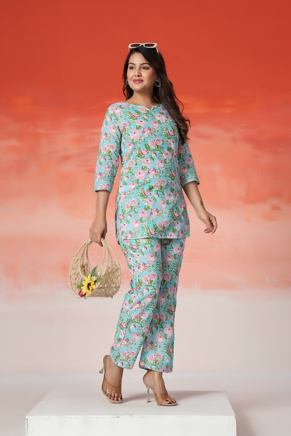 Sky Blossom Premium Co-Ord Set