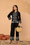 Black Artisan – Premium Cotton Flex Embroidered Co-Ord Set for Women