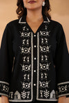 Black Artisan – Premium Cotton Flex Embroidered Co-Ord Set for Women