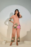 Peach Floral Co-Ord Set for Women – Elegant Printed Outfit