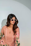 Peach Floral Co-Ord Set for Women – Elegant Printed Outfit