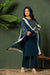 Indigo Heritage – Premium Cotton Kurta Pant with Dupatta Set