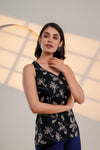 Midnight Bloom Cotton Top