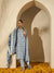 Floral Printed V Neck Straight Kurta Trouser With Dupatta