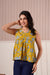 Mustard Floral Sleeveless Top