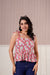 Pink Daisy Tie-Up Peplum Top
