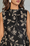 Black Floral Sleeveless Top
