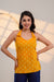 Mustard Printed Halter Neck Top