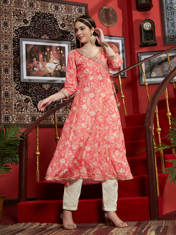 Elegant Beige Kurta Pant with Dupatta Set Ethnic Wear for Women