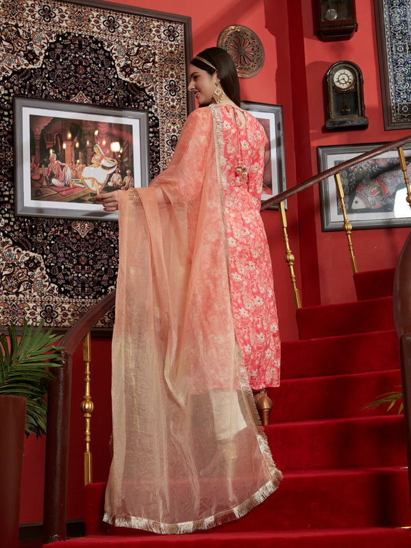 Elegant Beige Kurta Pant with Dupatta Set Ethnic Wear for Women