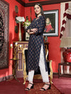 Twilight Bloom Printed Cotton Kurta