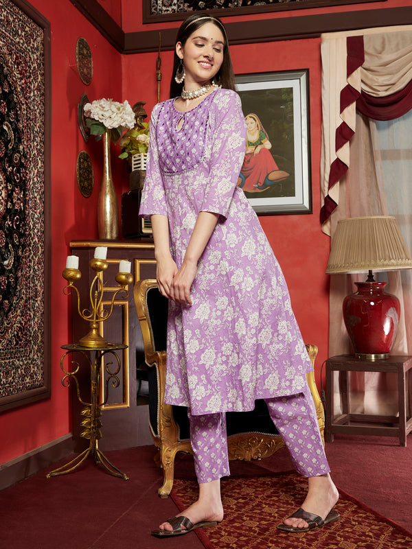 Petal SymphonyFloral Printed Kurta Pant Dupatta Set