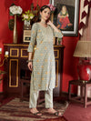 Ivory Dune Cotton Printed Kurta Pant Dupatta Set