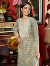 Ivory Dune Cotton Printed Kurta Pant Dupatta Set