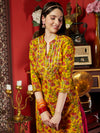 Amber Glow Printed Cotton Kurta