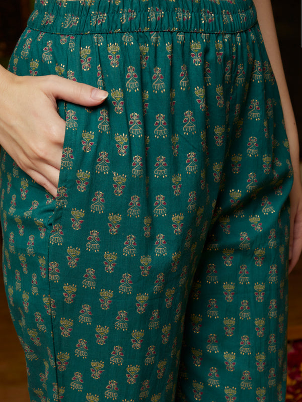 Leafsong Grace Floral Printed Kurta Pant with Dupatta Set