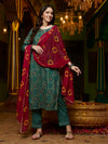 Leafsong Grace Floral Printed Kurta Pant with Dupatta Set