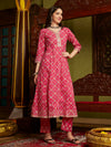 RangrezaBandhej Printed Kurta Pant Dupatta Set