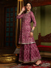Royal Orchid Purple Kurta Sharara with Dupatta Set