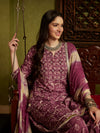 Royal Orchid Purple Kurta Sharara with Dupatta Set