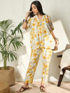 Mehira Floral Printed Cotton Tunic & Trouser Co-ord Set