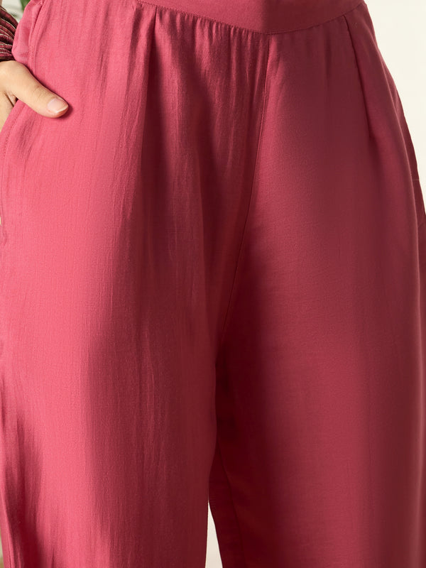 Zahira Floral Embroidered Co-Ord Set with Top & Trousers