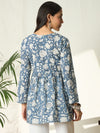 Ocean Verge – Blue Printed Pure Cotton Top