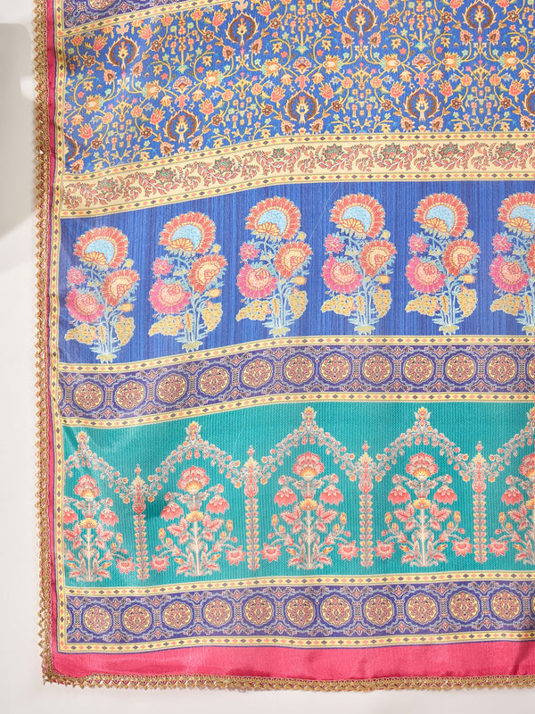 Marigold Muse Mustard Sequinned Embroidered Silk Blend Kurta Set with Dupatta