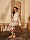 Abstract Printed Pure Cotton Wrap-On Tunic & Trouser Co-Ord Set