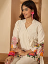 Abstract Printed Pure Cotton Wrap-On Tunic & Trouser Co-Ord Set