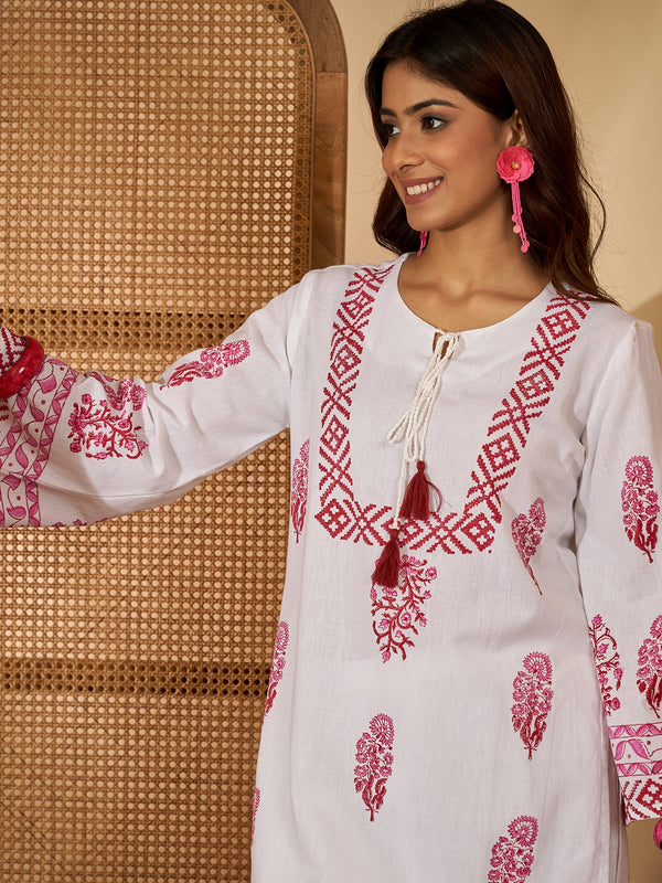 Ruhani Vistara – Abstract Printed Wrap-On Tunic & Trouser Co-Ord Set