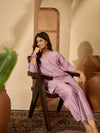 Aarza Embroidered V-Neck Tunic with Trouser Co-ord Set